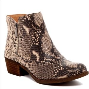 Lucky Brand Snakeskin Booties